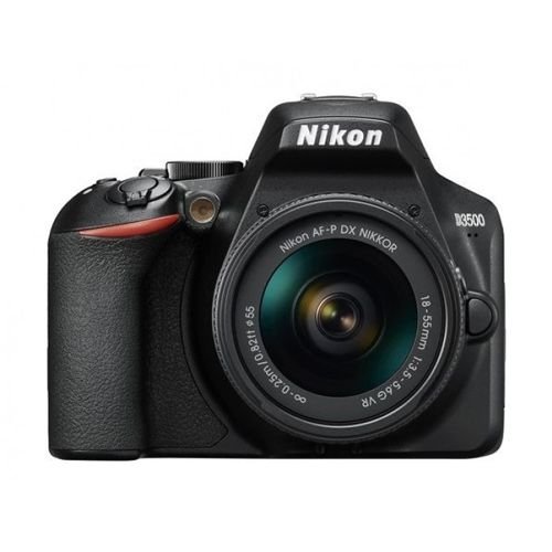 كاميرا رقمية نيكون D3500، مع عدسة 18-55 مم، دقة 24.2MP، أسود