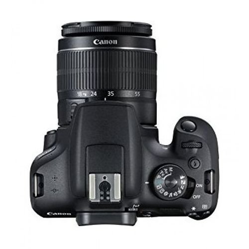 كاميرا رقمية كانون EOS 2000D، مع عدسة 18-55 مم، وايفاي، أسود