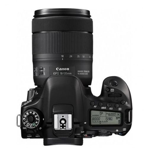 كاميرا كانون EOS 80D، مع عدسة 18-135 ملم، دقة 24.2MP، أسود