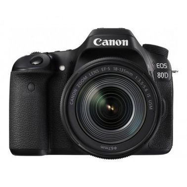 Canon EOS 80D DSLR, With 18-135mm Lens, 24.2MP, Black