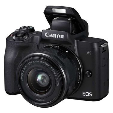 كاميرا رقمية كانون EOS M50، مع عدسة 15-45 ملم، دقة 24.1MP، أسود