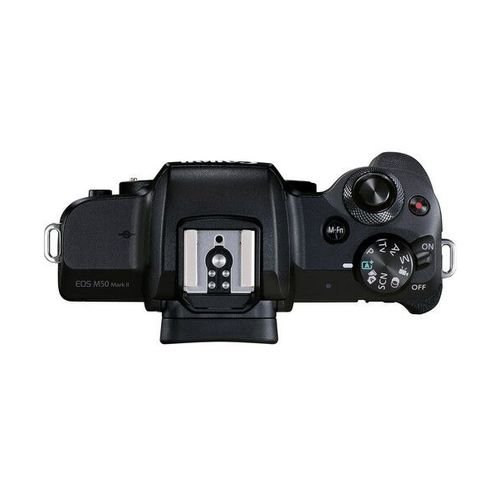 كاميرا رقمية كانون EOS M50 Mark II، مع عدسة 15-45 ملم، دقة 24.1MP، أسود
