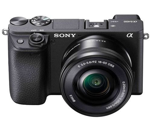 كاميرا رقمية سوني Alpha A6400، مع عدسة 16-50 ملم، تصوير 4K، أسود