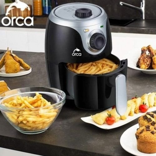 Orca Air Fryer Without Oil, 2 Liters, 1000 Watts, Black