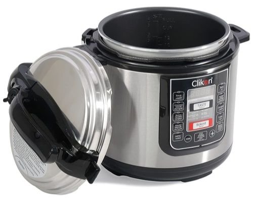 Clikon Smart Electric Pressure Cooker, 6 Liters, 900 Watts, Black Silver