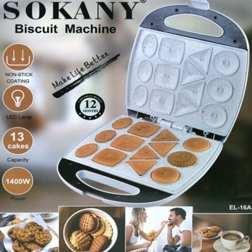 Sokany Biscuit Maker, 1400 Watt, White