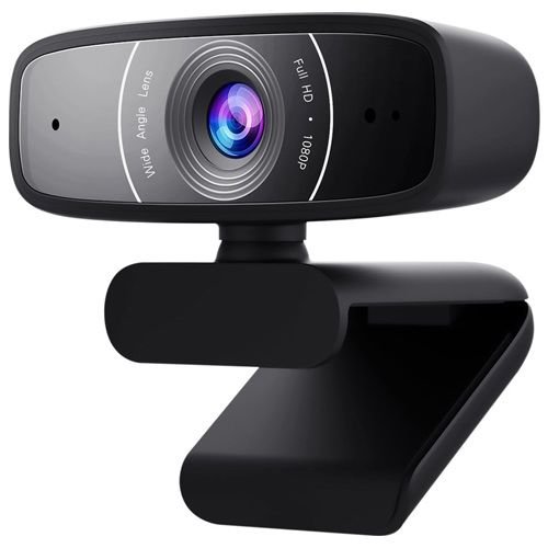 كاميرا ويب أسوس C3، دقة 1080p، توصيل USB، أسود