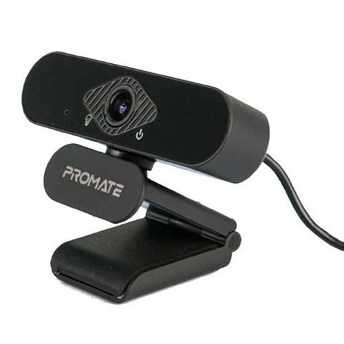 Promate ProCam-2 Webcam, 1080p, Stereo Mic, Black