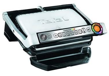 Tefal 2000 Watts Optigrill+ Electric Grill, Silver and Black