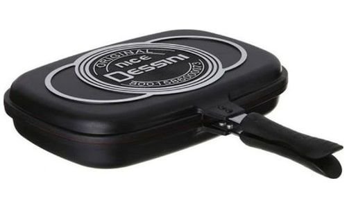 Dessini Double Sided Grill Pan, 36 cm, Black
