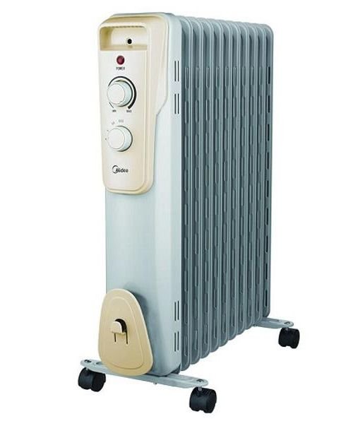 Media Oil Electric Heater, 2000W, 9 Fins, 3 Heat Levels, Grey
