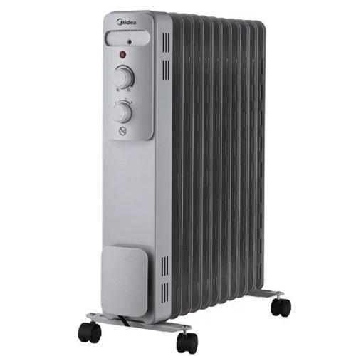 Media Oil Heater, 2300W Power, 3 Heat Settings, 11 Fins, Grey