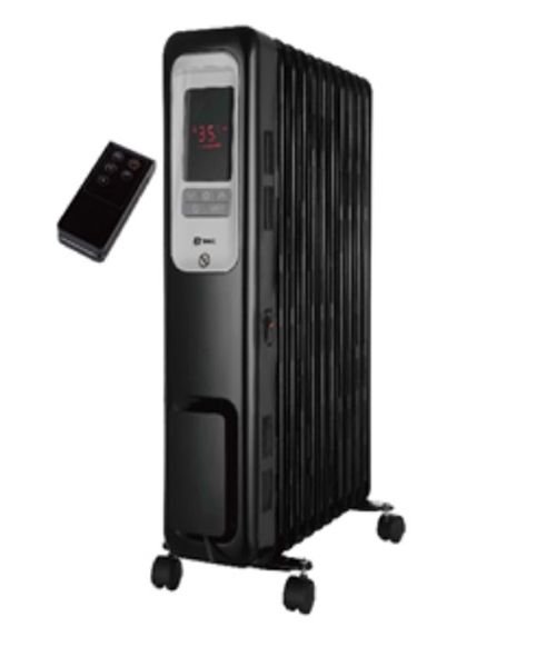 BEC Oil Electric Heater, 2300W, 11 Fins, With Remote, Black