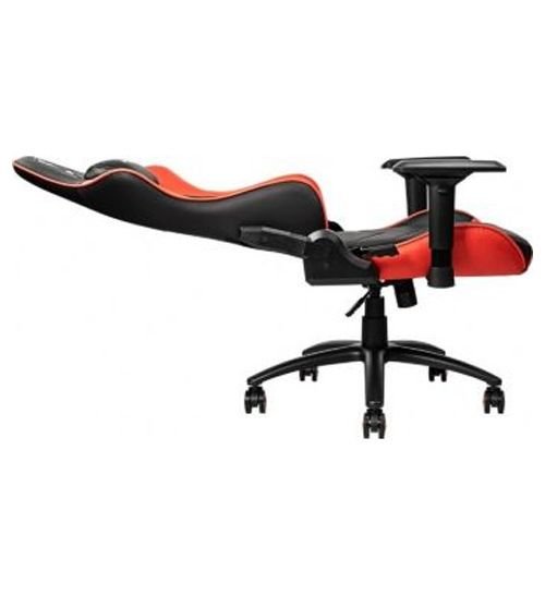 كرسي ألعاب MSI CH120، جلد PVC، قابلة للتعديل، أسود وأحمر