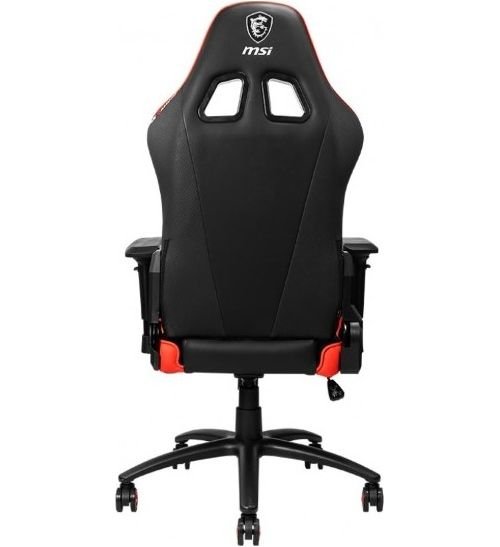 MSI CH120 Gaming Chair, PVC Leather, Adjustable, Black & Red