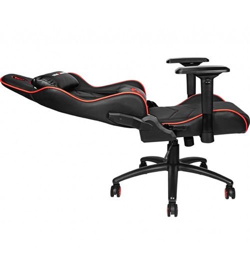 كرسي ألعاب MSI C120 X، جلد PVC، قابلة للتعديل، أسود