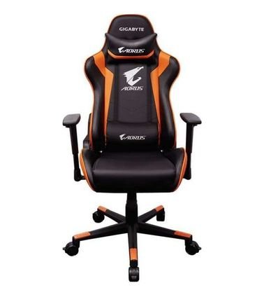 Gigabyte AGC300 Gaming Chair, PU Leather, Adjustable, Black & Orange
