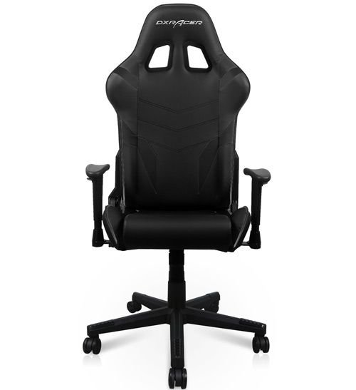 DXRacer P Series Gaming Chair, PVC Leather, Adjustable, Black