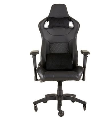 Corsair T1 Gaming Chair, PU Leather, Adjustable, Black