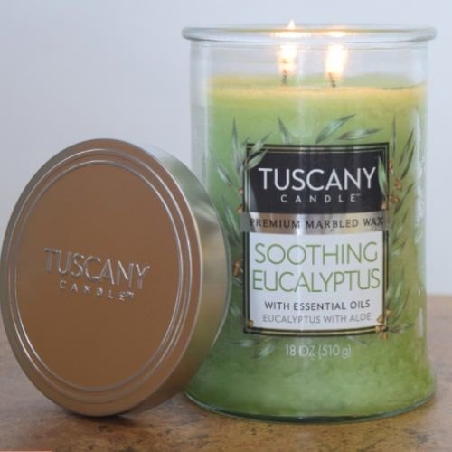 Tuscany Aroma Jar Candles, Scented Eucalyptus, 510g