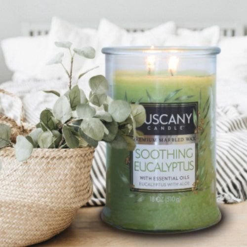 Tuscany Aroma Jar Candles, Scented Eucalyptus, 510g