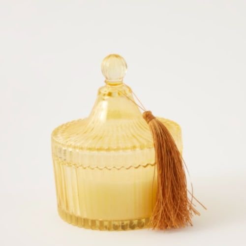 شمعة معطرة فانيلا كريم بغطاء قبة من سلطنة، 170 غرام
