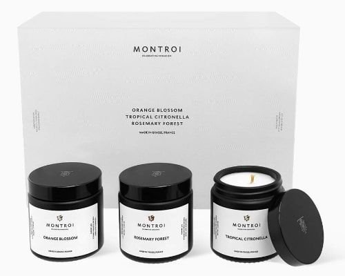 Montroi Travel Scented Candle Set, 3 Candles