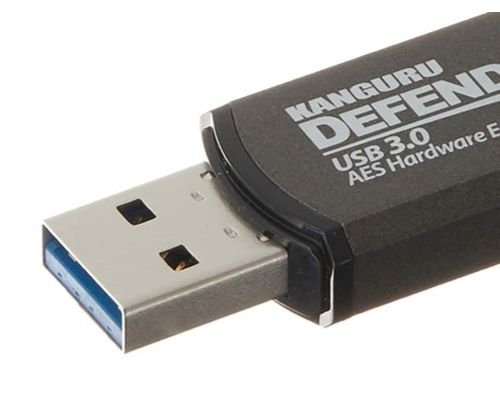 Flash Memory Kanguru Defender 3000, USB 3.0, 128 GB, Black