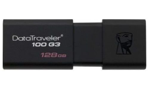 Flash Memory Kingston, 128 GB, 3.0 DataTraveler, Black