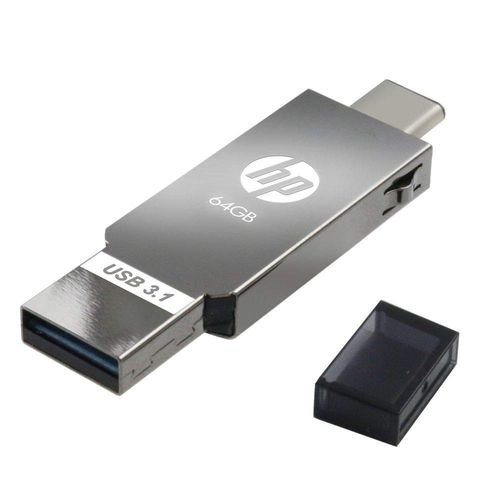 فلاش ميموري HP، سعة 64 جيجابايت، OTG USB-C اصادر 3.1