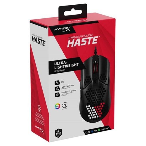 HyperX Pulsefire Haste Gaming Mouse, Wired, 6 Buttons, Black