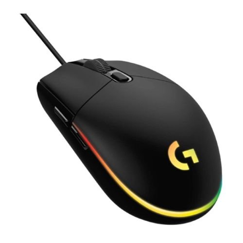 Logitech G203 Gaming Mouse, Wired, RGB, Black