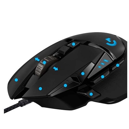 Logitech G502 Hero Gaming Mouse, Wired, RGB Lights, Black