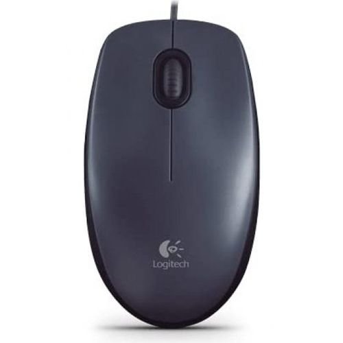 Logitech M100 Mouse, Wired, 3 Buttons, Black