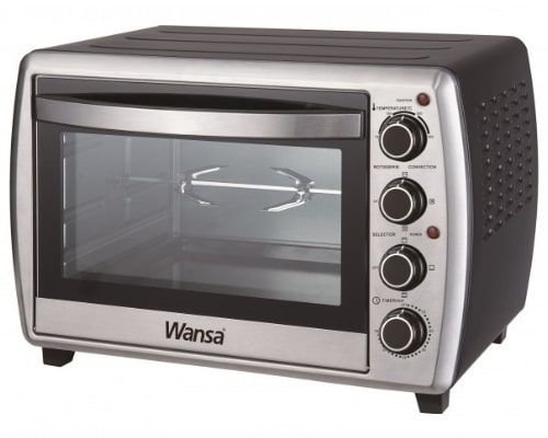 Wansa Electric Oven, 48 Liter, 1800 Watt, Silver