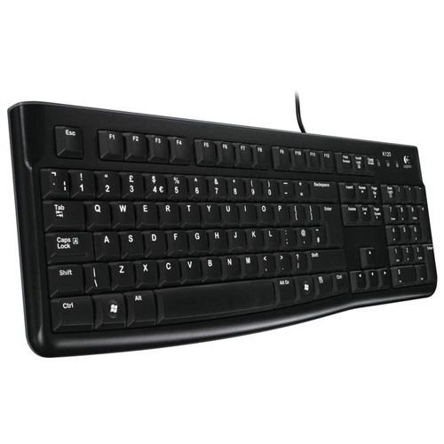 لوحة مفاتيح لوجيتك K120، توصيل USB، أسود