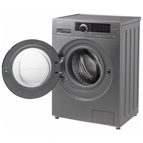 Hitachi Washer 7 Kg, Front Load, Automatic, Silver