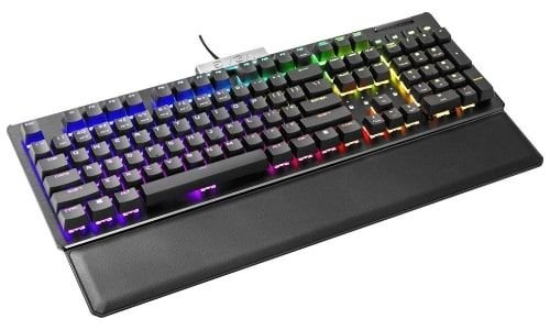 كيبورد ألعاب EVGA، بإضاءة خلفية، مفاتيح ميكانيكية، أضواء RGB، أسود