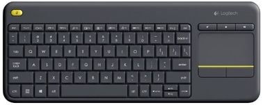 لوحة مفاتيح مع لوحة لمس من لوجيتك، لاسلكية، أسود