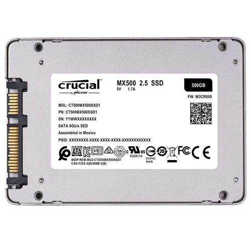 هارد SSD داخلي كروشال MX500، سعة 500GB، توصيل SATA III