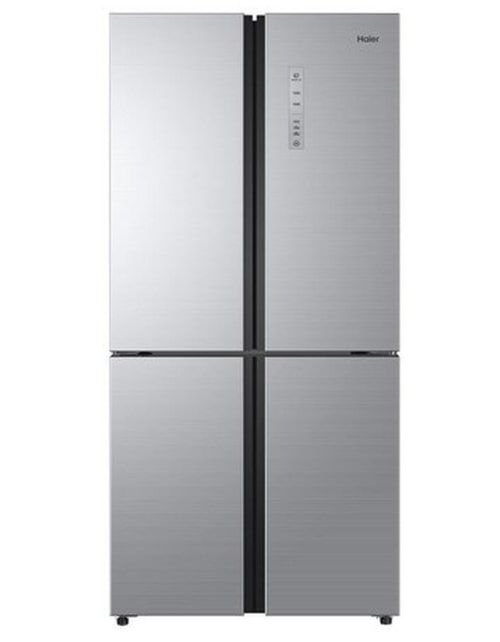 Haier Side by Side Refrigerator Four Doors, 17.8 Feet, Silver