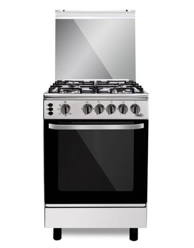 Frego oven with gas, 4 burners, 55 x 55 cm, stainless steel