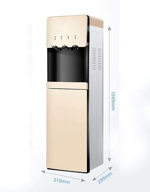 HIZLJJ Water Dispenser, 3 Taps, Black Gold