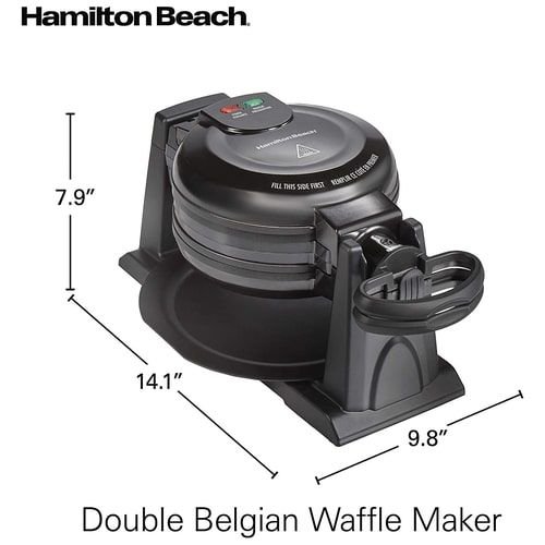 Hamilton Beach Belgian Waffle Maker, Black
