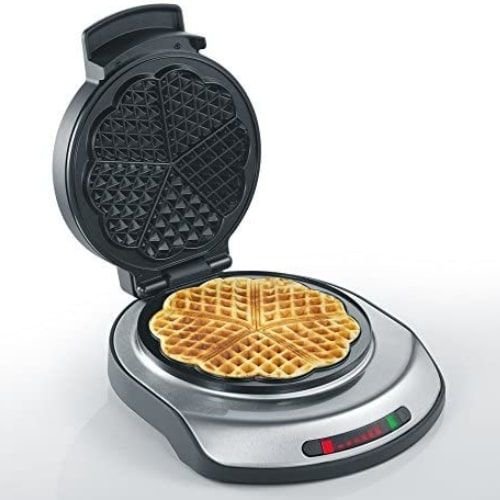 Severin Waffle Maker, 1200 Watt, Silver Black