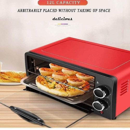 Wopoo Electric Oven, 12 Liter, Red Color
