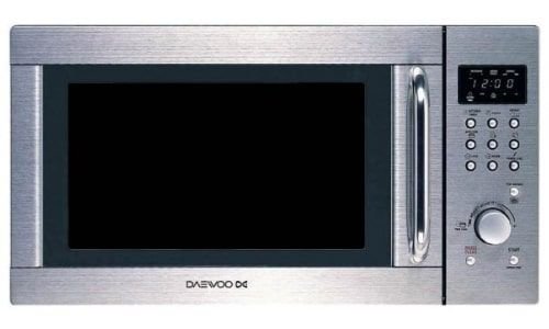 Daewoo Microwave with Grill, 37 Liter, 1000 Watt, Stainless Steel