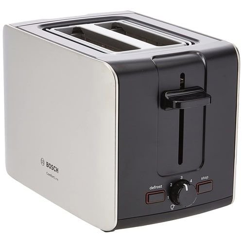 Bosch Toaster, 2 Slices, 1090 Watt, Stainless Steel