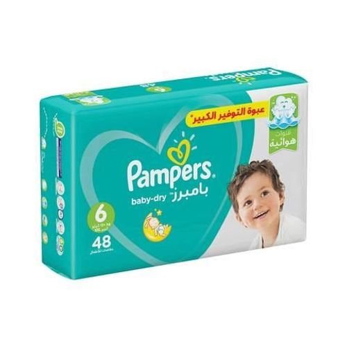 Pampers Baby-Dry Diapers Size 6 Extra Large Mega Pack 48 diapers