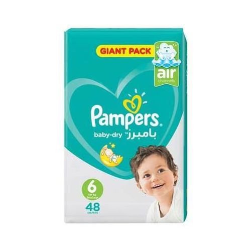 Pampers Baby-Dry Diapers Size 6 Extra Large Mega Pack 48 diapers